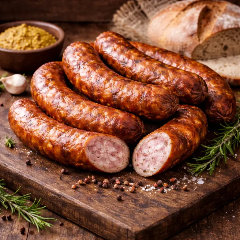 Przepis na kiełbasę swojską wędzoną - tradycyjna polska kiełbasa wiejska z domowej wędzarni